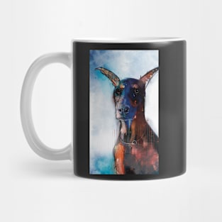 Doberman in colours. Mug